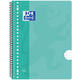 Collegeblok Oxford School A4+ lijn 23-gaats 160 pagina's 80gr assorti