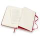 Notitieboek Moleskine pocket 90x140mm lijn hard cover rood