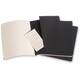 Schrift Moleskine 190x250mm blanco 240 pagina's 70gr zwart set à 3 stuks