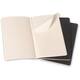 Schrift Moleskine 90x140mm blanco 240 pagina's 70gr zwart set à 3 stuks