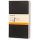 Schrift Moleskine 130x210mm lijn 160 pagina's 70gr zwart set à 3 stuks