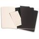 Schrift Moleskine 130x210mm lijn 160 pagina's 70gr zwart set à 3 stuks