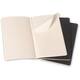 Schrift Moleskine 130x210mm blanco 160 pagina's 70gr zwart set à 3 stuks