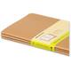 Schrift Moleskine 130x210mm blanco 160 pagina's 70gr kraft set à 3 stuks