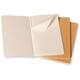 Schrift Moleskine 130x210mm blanco 160 pagina's 70gr kraft set à 3 stuks