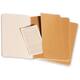 Schrift Moleskine 130x210mm blanco 160 pagina's 70gr kraft set à 3 stuks