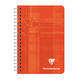 Notitieboek Clairefontaine 95x140mm 180 pagina's spiraal lijn assorti