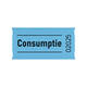 Consumptiebon Combicraft 57x30mm 2-zijdig 2x1000 stuks blauw