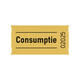 Consumptiebon Combicraft 57x30mm 2-zijdig 2x1000 stuks geel