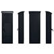 Pakketbrievenbus Helsinki 390x240x1053mm zwart