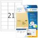 Etiket HERMA 8670 A4 63.5x38.1mm folie transparant mat 525 stuks