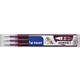 Rollerpenvulling Pilot friXion medium wijnrood set à 3 stuks