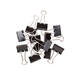 Papierklem MAUL 215 foldback 25mm capaciteit 9mm zwart 12 stuks