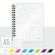 Notitieboek Leitz WOW A5 lijn spiraal PP wit