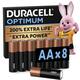 Batterij Duracell Optimum 8x AA