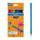 Kleurpotloden BicKids Tropicolors assorti blister à 12 stuks