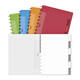 Schrift Adoc A4 ruit 4x8mm 144 pagina's 90gr met 6 tabbladen assorti