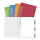 Schrift Adoc A4 ruit 5x5mm 144 pagina's 90gr met 6 tabbladen assorti