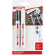 Paintmarker edding 750 op oliebasis 2-4mm wit en zwart blister à 2st
