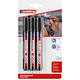 Viltstift edding 300 rond 1.5-3mm zwart blister à 3 stuks