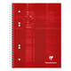 Collegeblok Clairefontaine Studium A5+ ruit 5x5mm 6-gaats 80 pagina's assorti