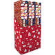 Inpakpapier Sint 200x70cm set à 3 rollen + stickervel met 10 etiketten assorti