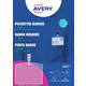 Badge Avery met clip 4822 60x90mm 25 stuks + 32 insteekkaarten