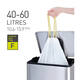 Afvalzak EKO MDPE type F met trekband 64x75cm 40-60L wit rol à 12 stuks