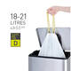 Afvalzak EKO MDPE type D met trekband 55x55cm 18-21L wit rol à 20 stuks