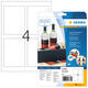 Etiket HERMA flessen 8882 90x120mm A4 glossy wit 40 stuks
