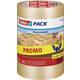 Verpakkingstape tesapack® 66mx50mm transparant promopack 3 rollen