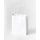 Tas met handvat Folia kraftpapier 110gr 12x15x5.5cm 20 stuks wit