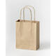 Tas met handvat Folia kraftpapier 125gr 12x15x5.5cm 20 stuks naturel