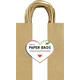 Tas met handvat Folia kraftpapier 125gr 18x21x8cm 20 stuks naturel