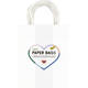 Tas met handvat Folia kraftpapier 110gr 18x21x8cm 20 stuks wit