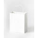 Tas met handvat Folia kraftpapier 110gr 18x21x8cm 20 stuks wit