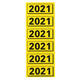 Rugetiket Elba 2021 geel met zwarte opdruk 120 stuks