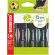 Markeerstift STABILO GREEN BOSS 6070/4 pastel assorti etui à 4 stuks