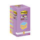 Memoblok Post-it Super Sticky 654 76x76mm color 16 stuks