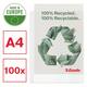 Showtas Esselte recycle PP A4 70µ 11-gaats transparant 100 stuks