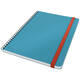 Notitieboek Leitz Cosy B5 160blz 100gr spiraal lijn blauw