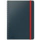 Notitieboek Leitz Cosy B5 160blz 100gr spiraal lijn grijs