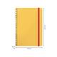 Notitieboek Leitz Cosy B5 160blz 100gr spiraal lijn geel