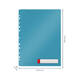 Insteekmap U-model Leitz Cosy harmonica A4 met perforatiestrip PP blauw