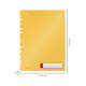 Insteekmap U-model Leitz Cosy harmonica A4 met perforatiestrip PP geel