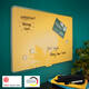 Glasbord Leitz Cosy magnetisch 800x600mm geel
