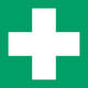 Pictogram bordje Djois EHBO 200x200mm groen