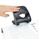 Perforator Rapesco Germ-Savvy Less Effort Eco X5-40ps antibacterieel 2-gaats zwart