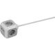Stekkerblok Brennenstuhl 4 voudig inclusief 2 USB 140cm wit/grijs