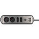 Stekkerdoos Brennenstuhl bureau Estilo 4vdig incl 2 USB 2m zwart/zi